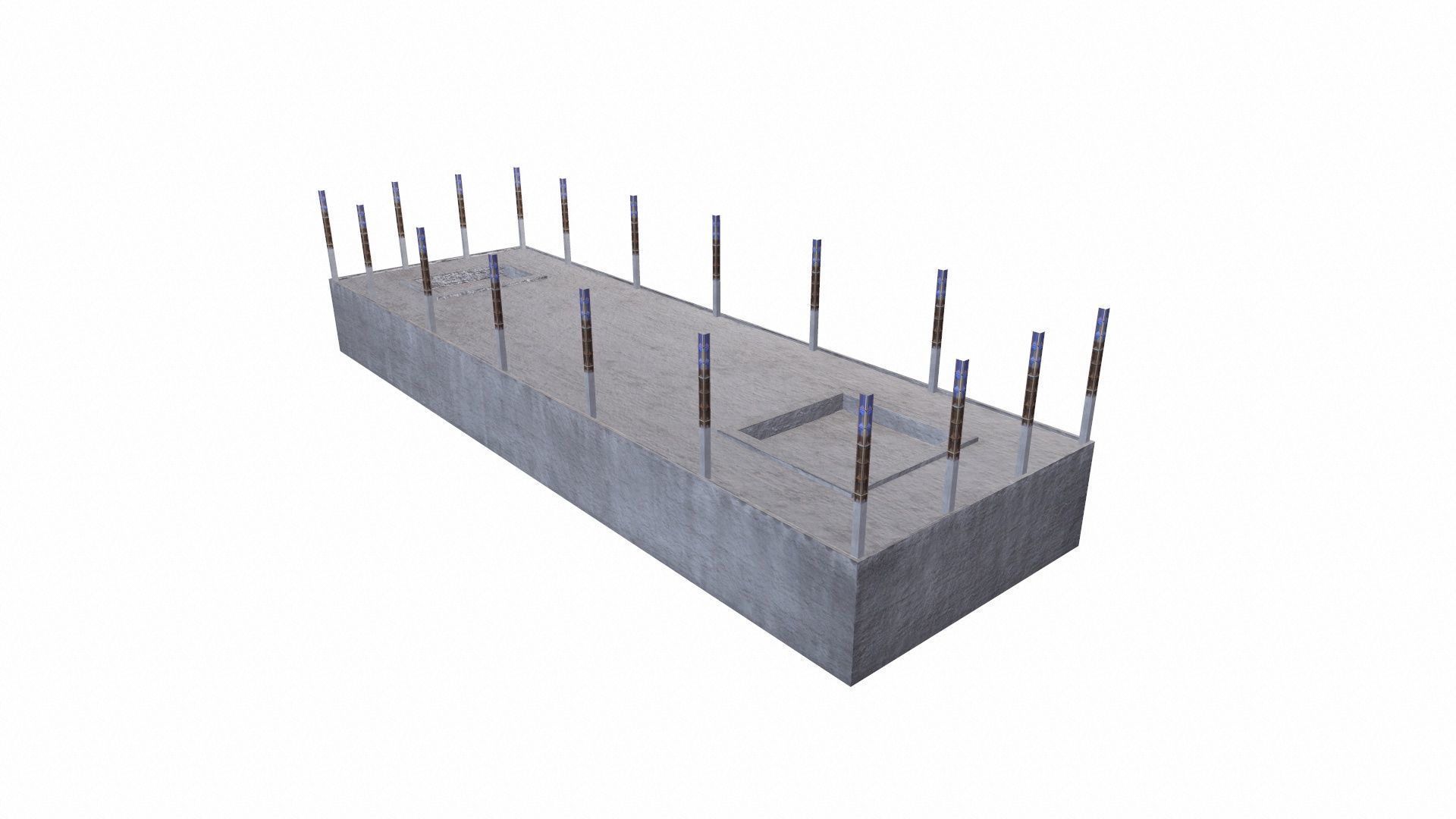 Under Construction Building Low-poly 3D model_5