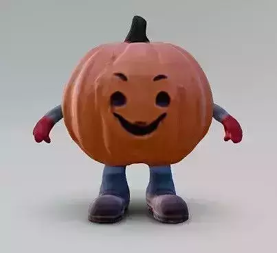 Anthropomorphic pumpkin pie toy