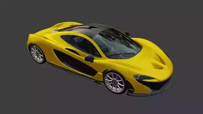 McLaren P1 Volcano Yellow pubg Low-poly 3D model