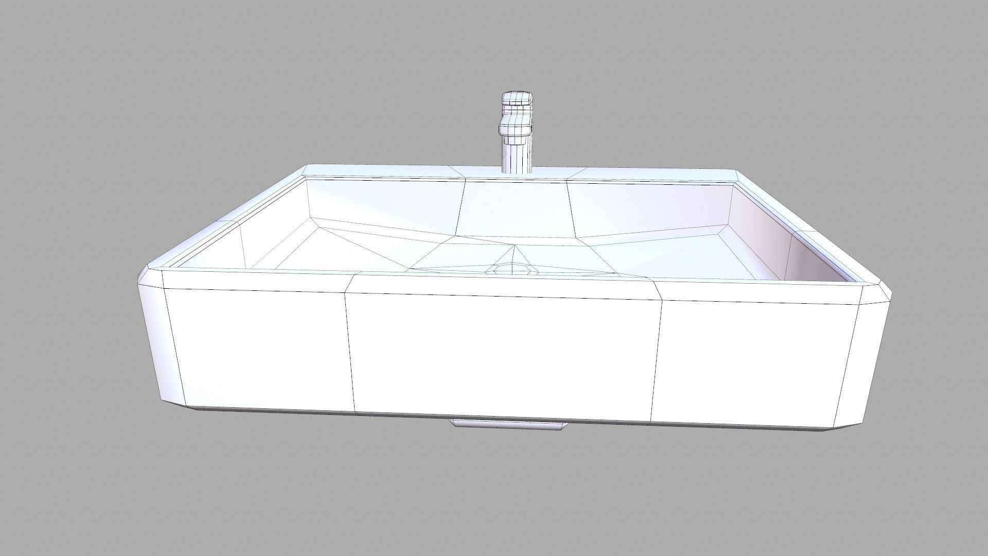 Bathroom Sink Low-poly 3D model_8