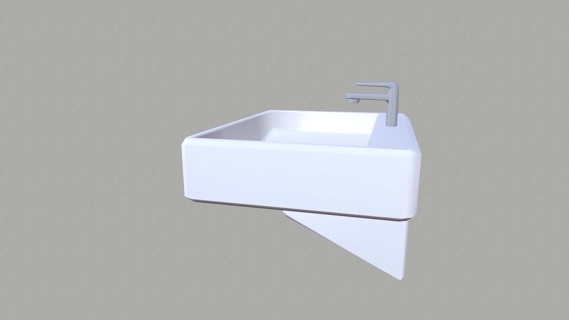 Bathroom Sink Low-poly 3D model_6