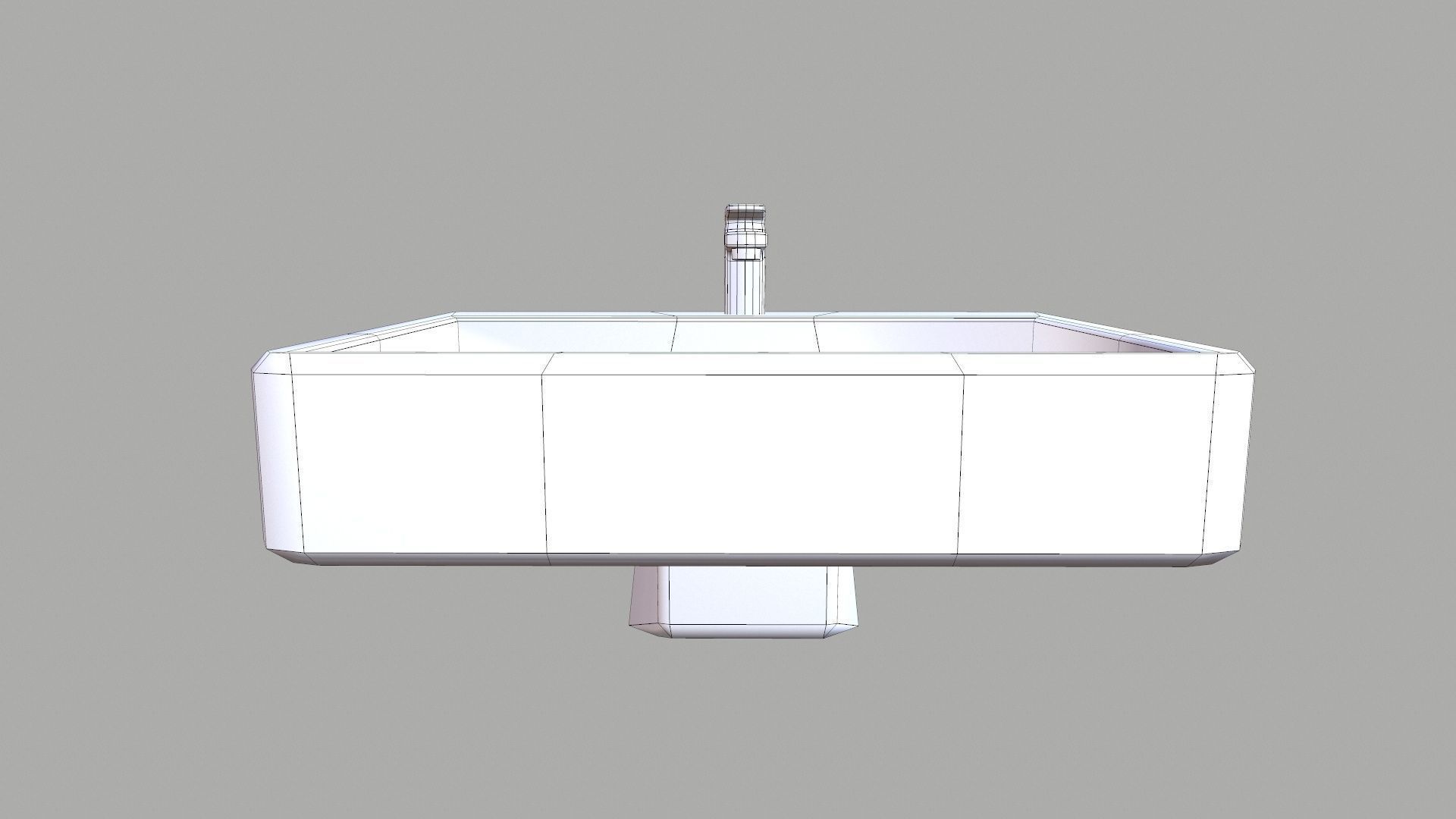Bathroom Sink Low-poly 3D model_10