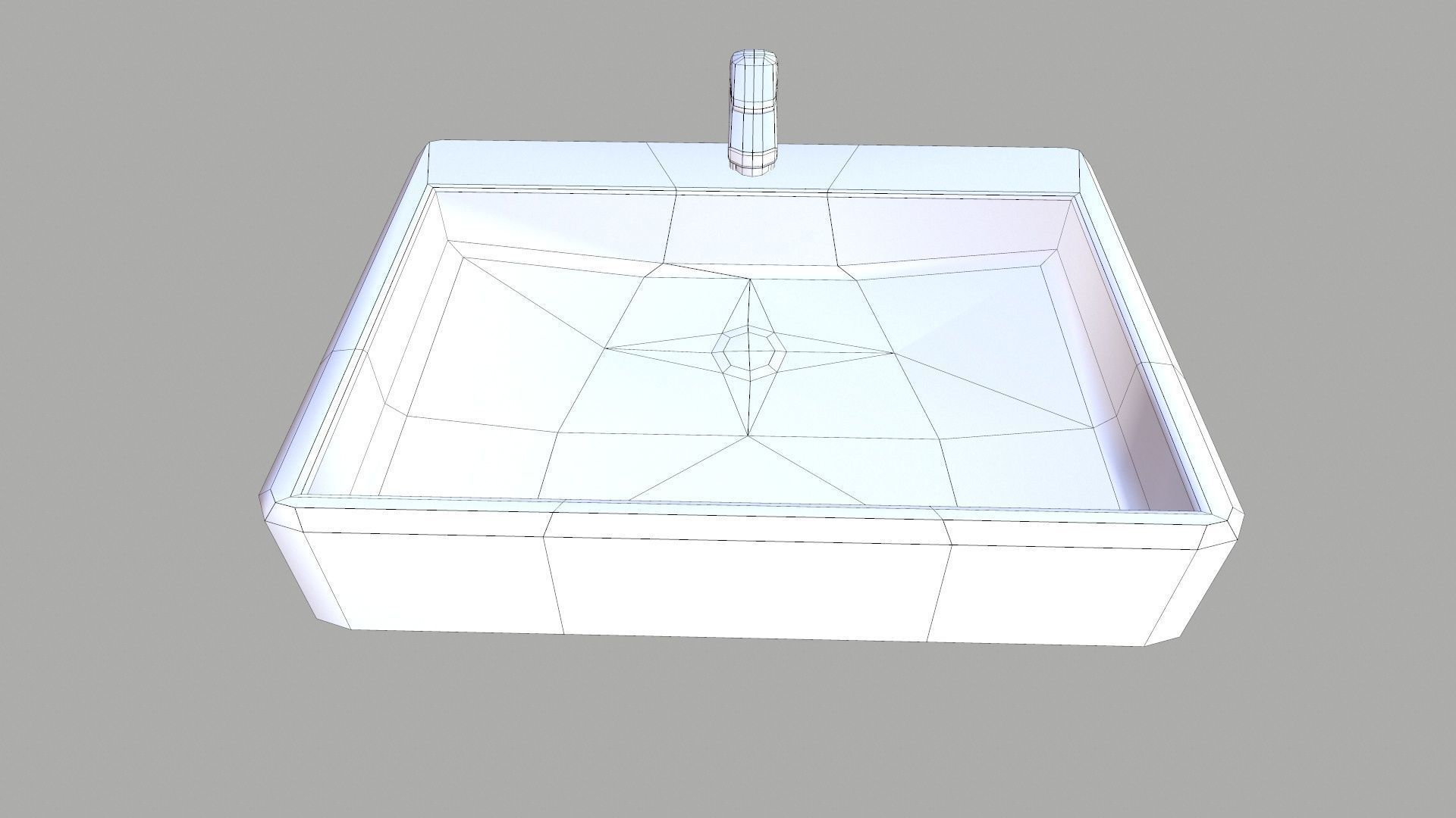 Bathroom Sink Low-poly 3D model_9
