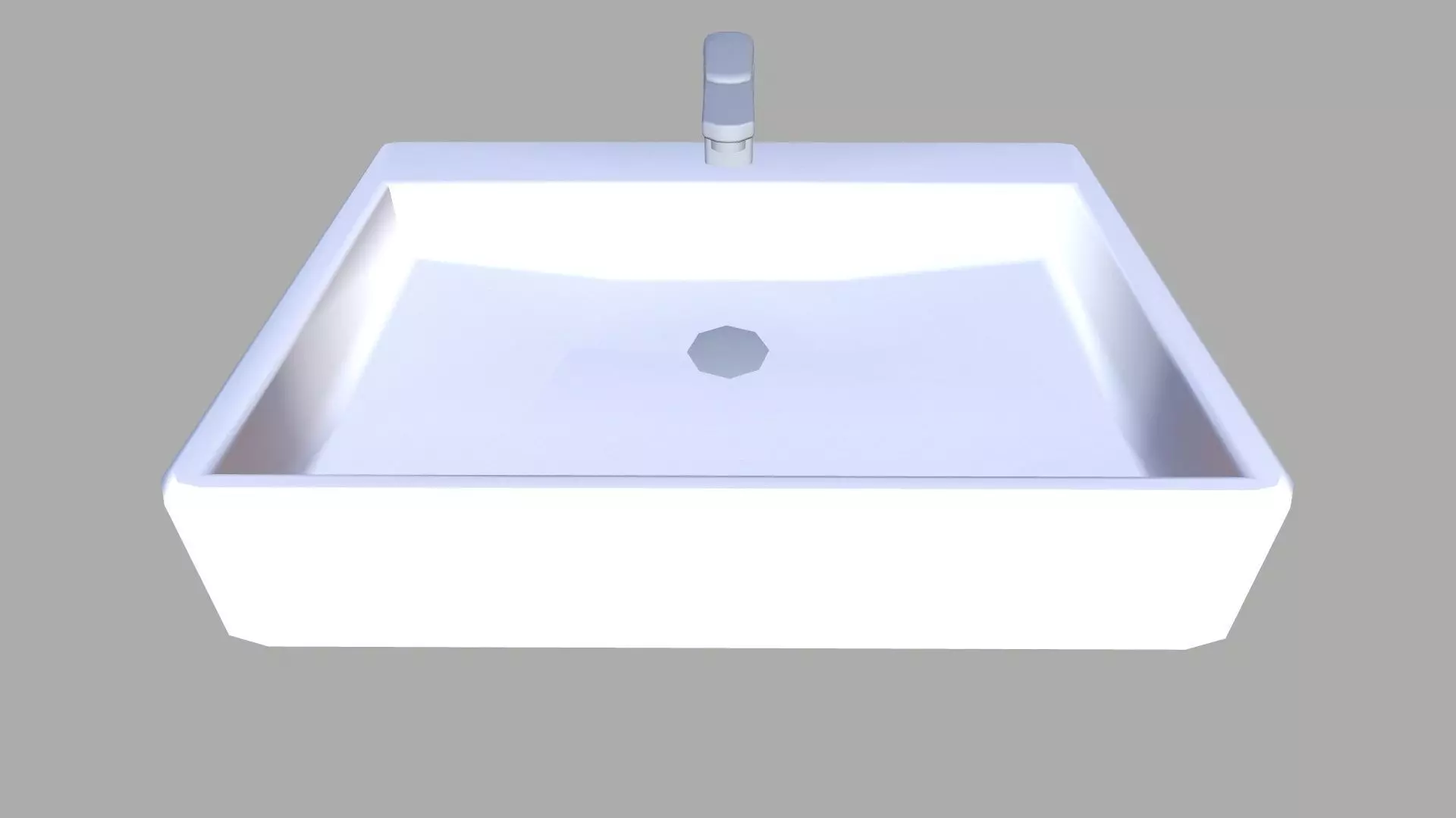 Bathroom Sink Low-poly 3D model_0