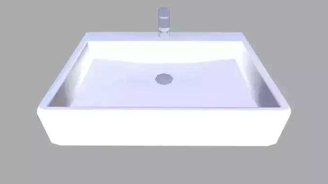 Bathroom Sink Low-poly 3D model Bathroom Sink Low-poly 3D model