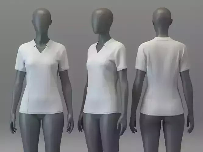 Notch V-Neck Scrub Top