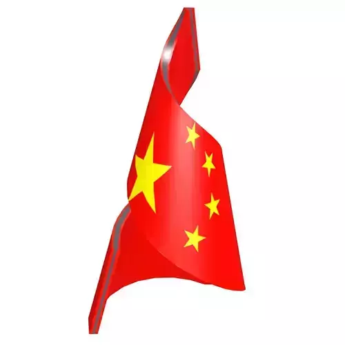 Chinese flag on a spiral helical structure