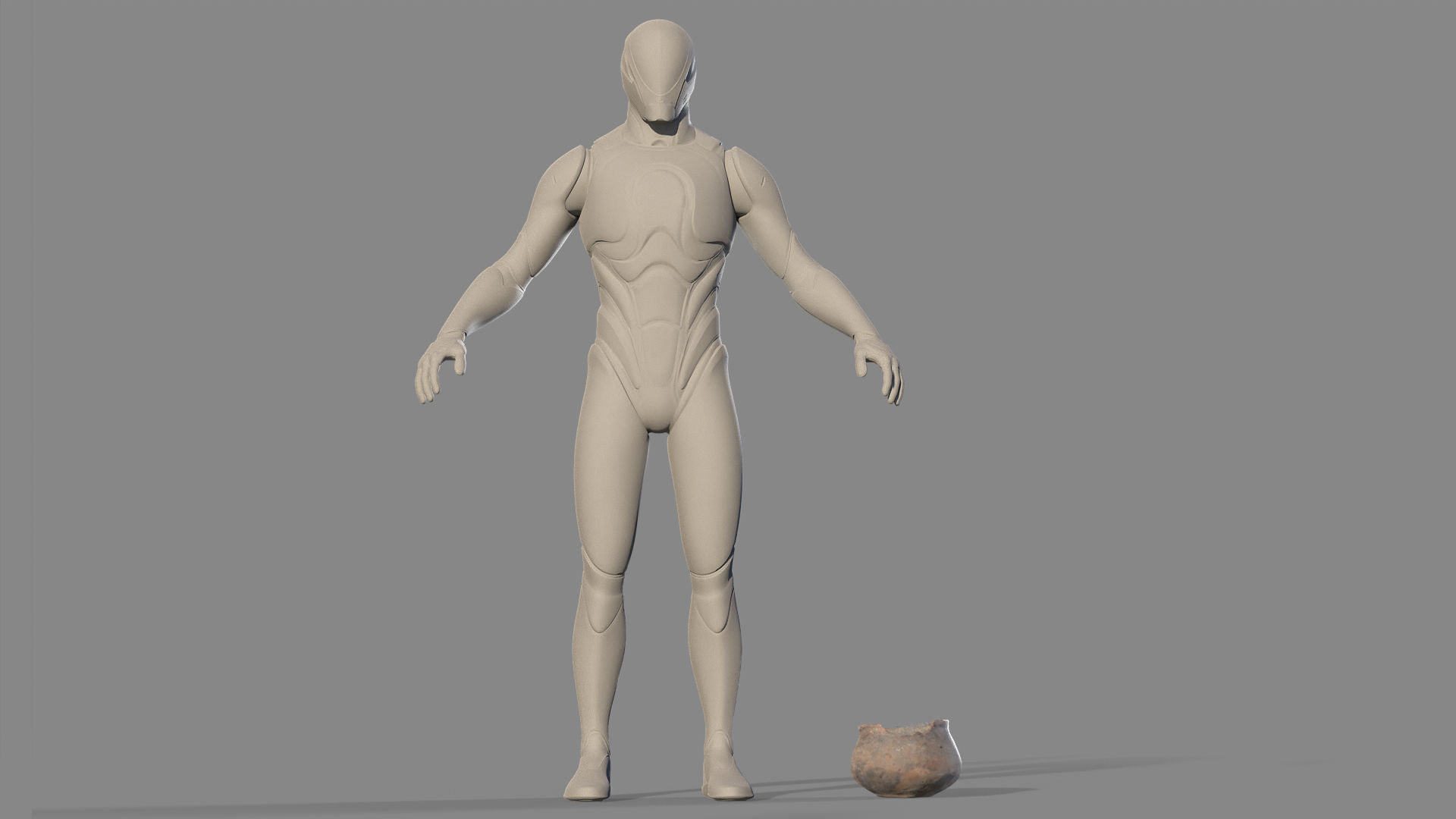 ancient clay bowl broken Low-poly 3D model_6