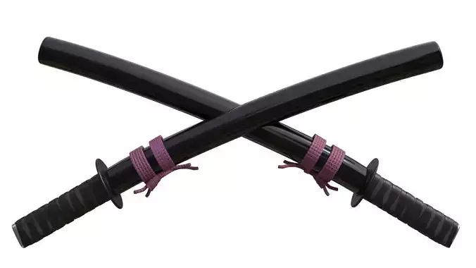Wakizashi Game Ready 3D Weapon Asset Low-poly 3D model Wakizashi Game Ready 3D Weapon Asset Low-poly 3D model