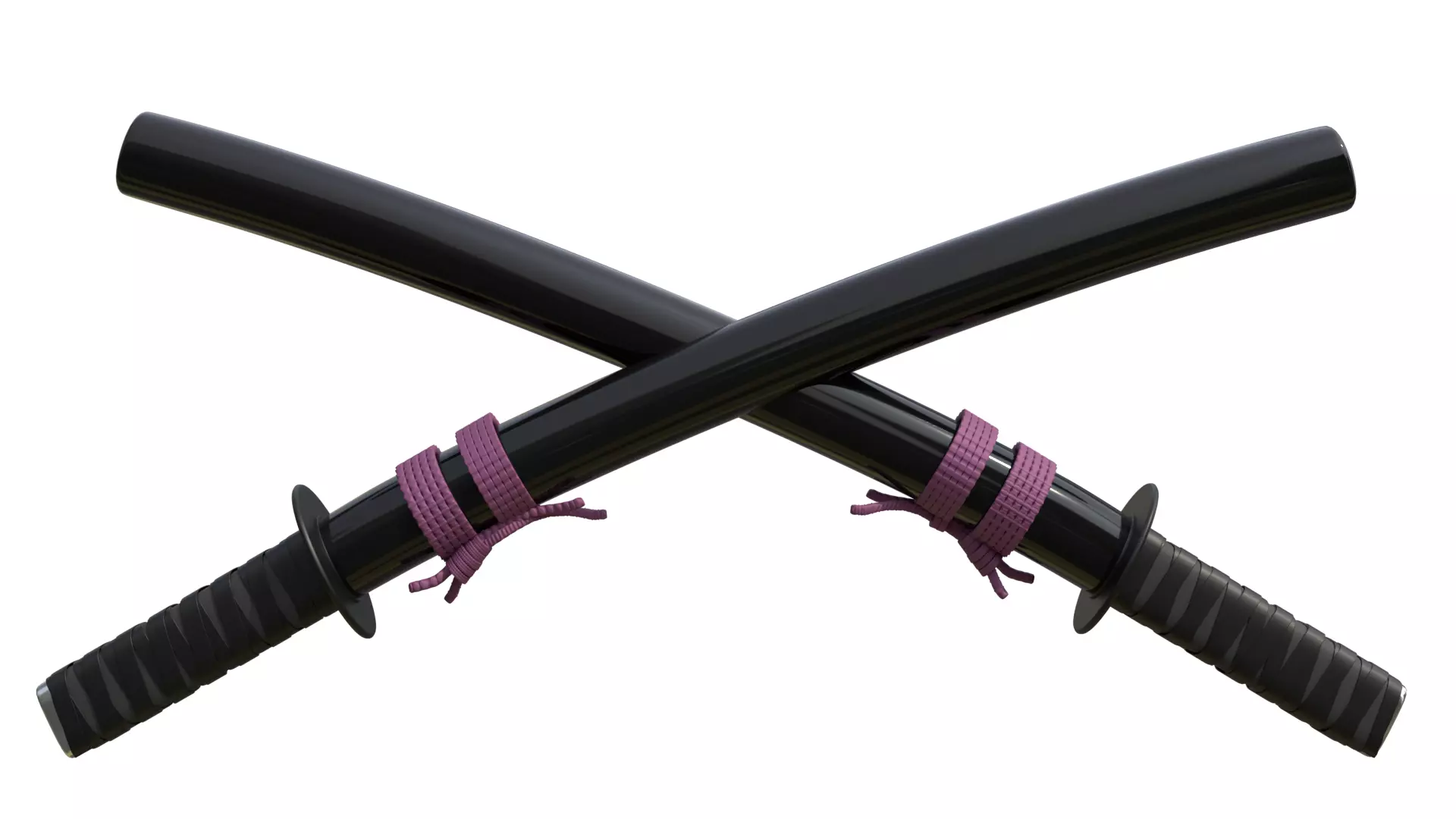 Wakizashi Game Ready 3D Weapon Asset Low-poly 3D model_0