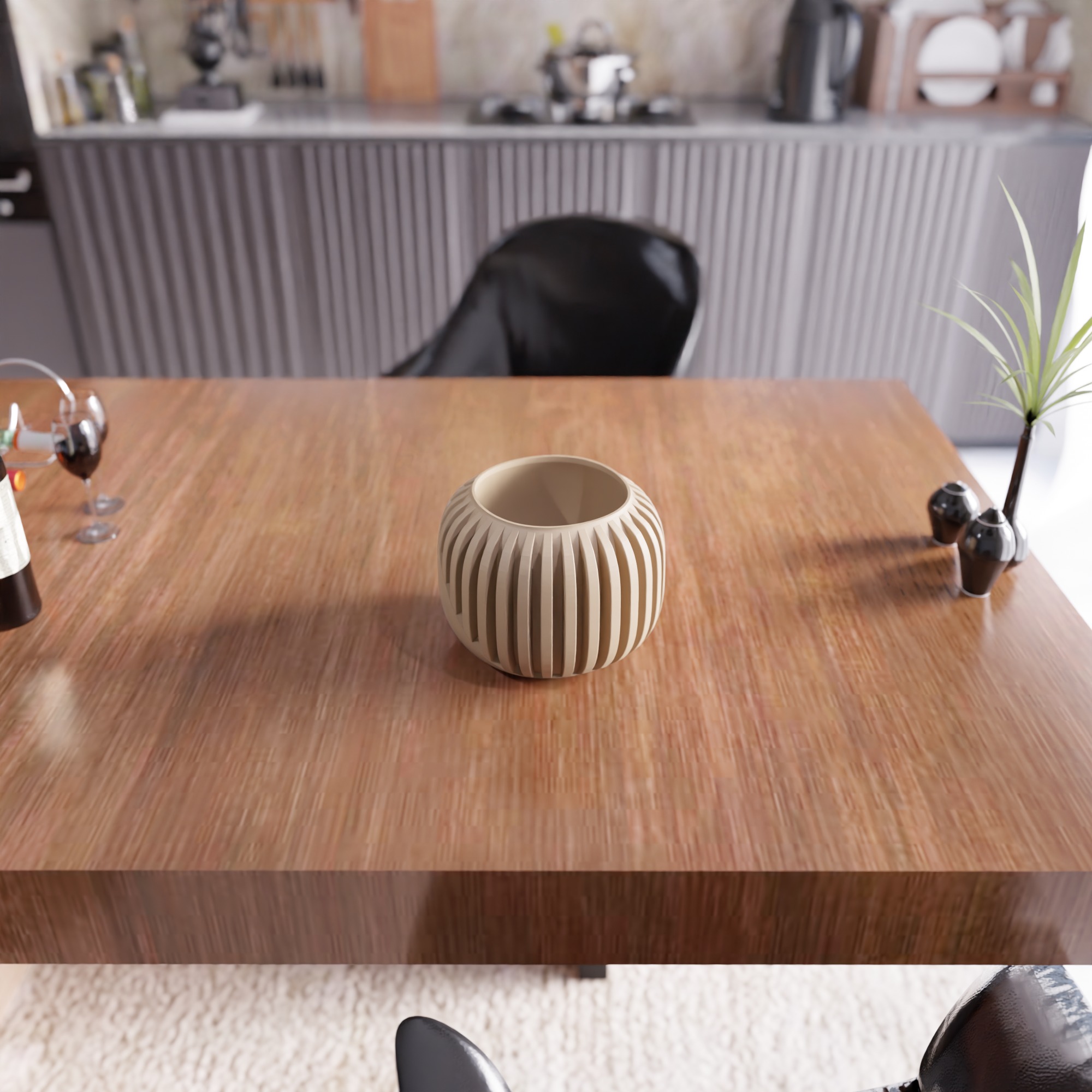 Decorative Small Flower Pot - 398 3D print model_3