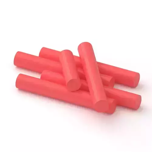 Red Chalk Sticks 3D model