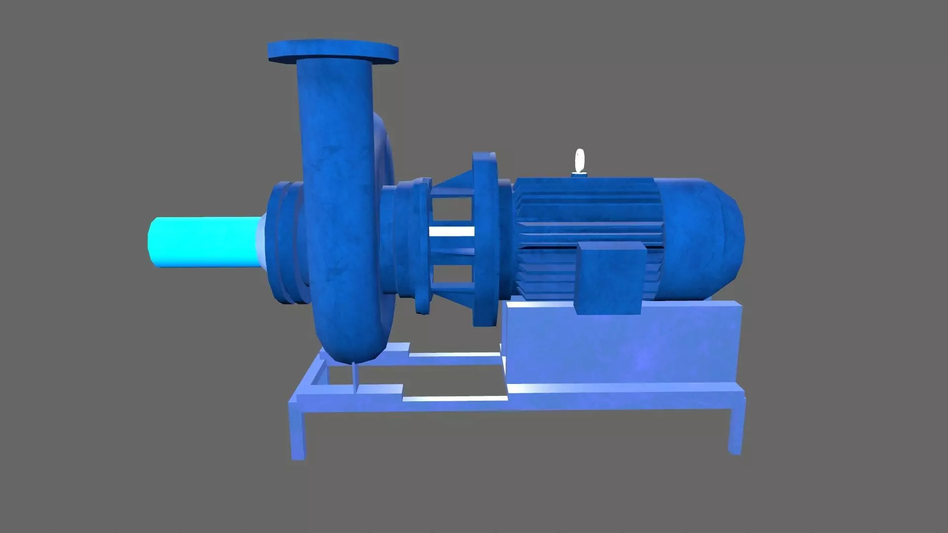 Motor Pump Low-poly 3D model_0