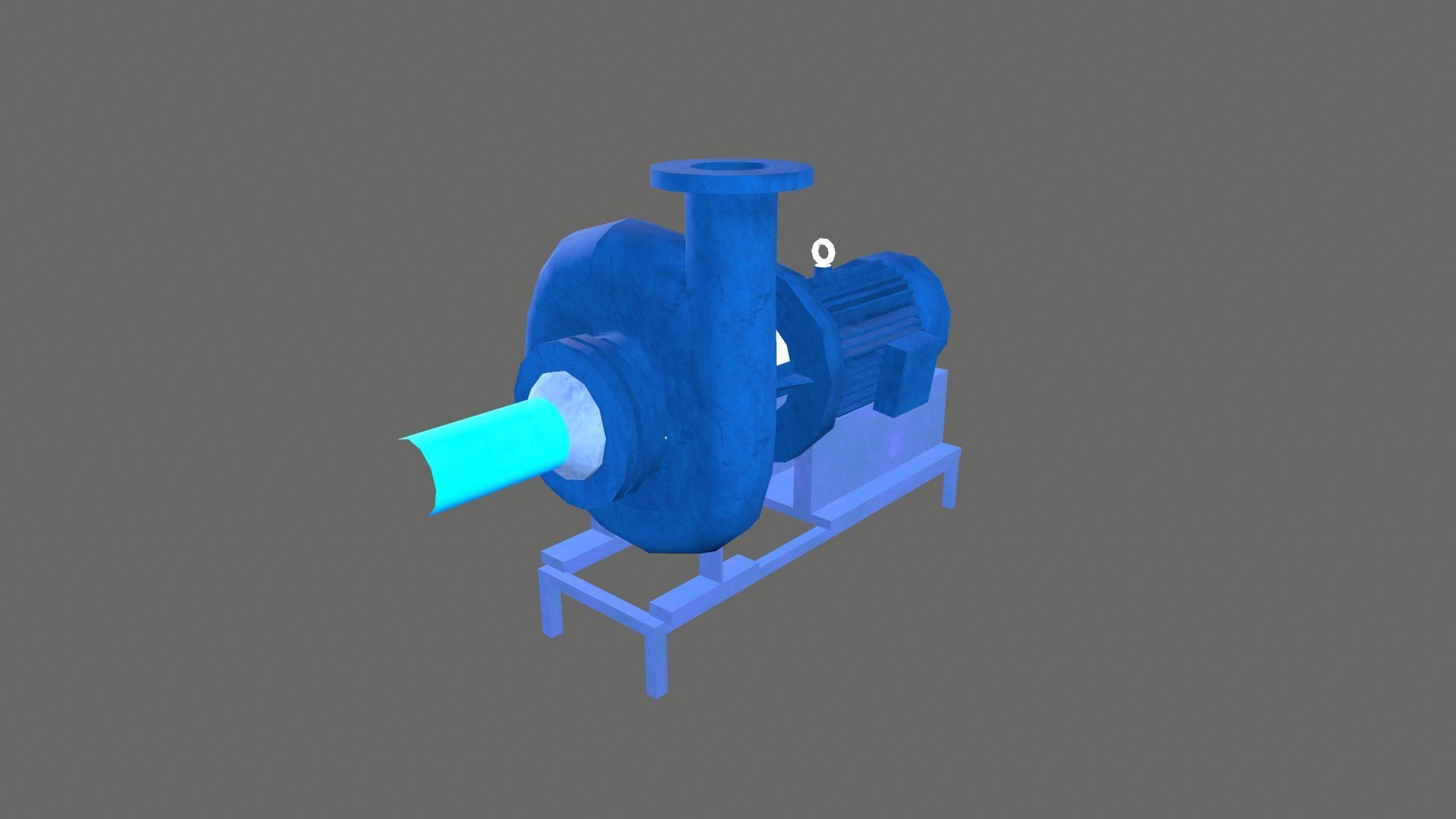 Motor Pump Low-poly 3D model_6