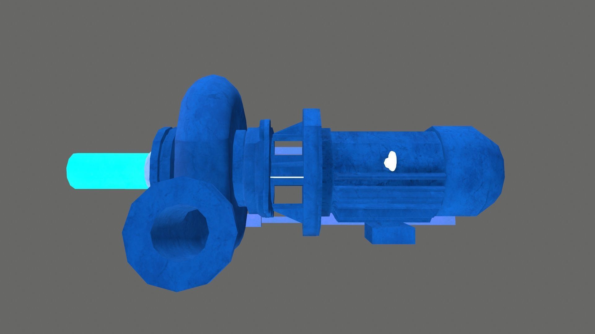 Motor Pump Low-poly 3D model_5
