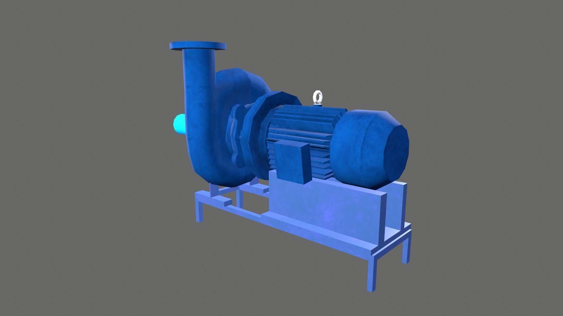 Motor Pump Low-poly 3D model_2