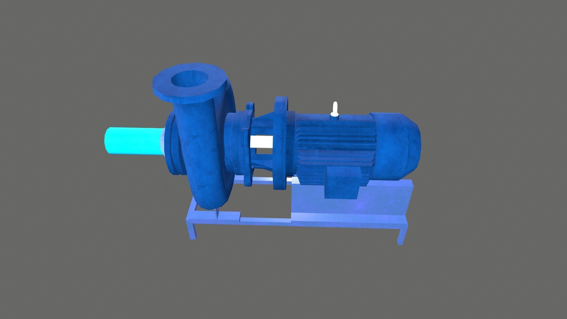 Motor Pump Low-poly 3D model_4