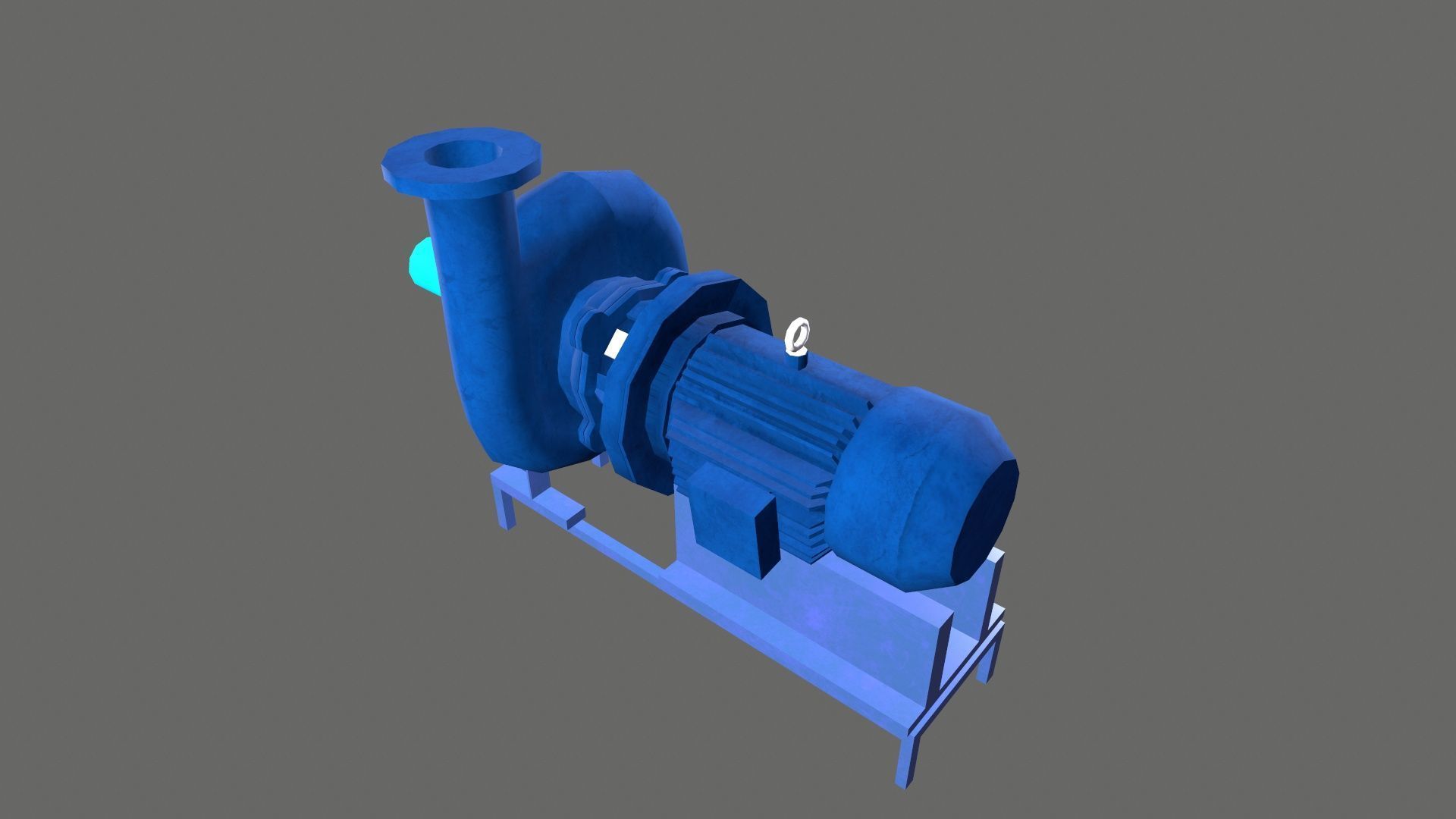 Motor Pump Low-poly 3D model_8