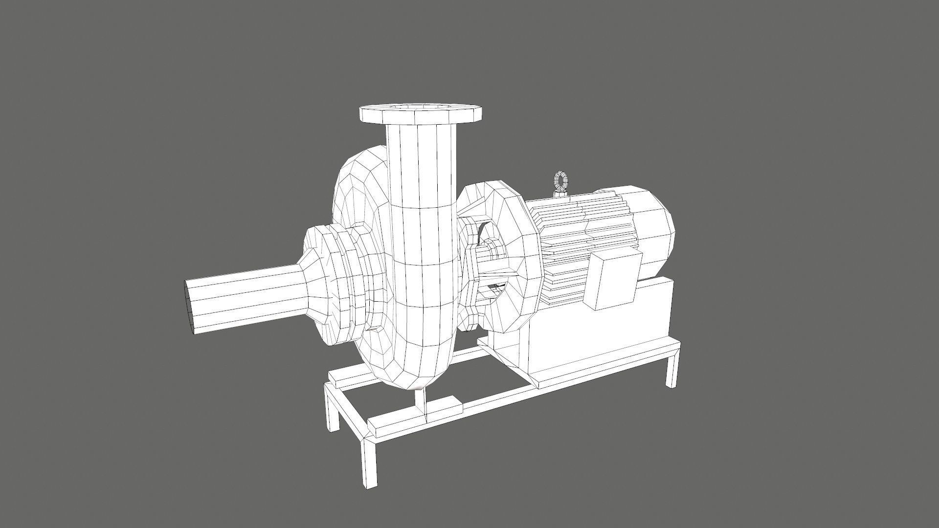 Motor Pump Low-poly 3D model_11