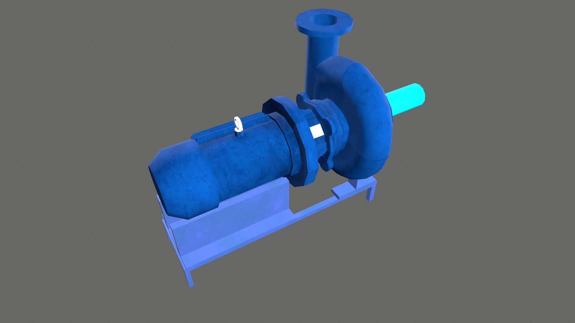 Motor Pump Low-poly 3D model_3