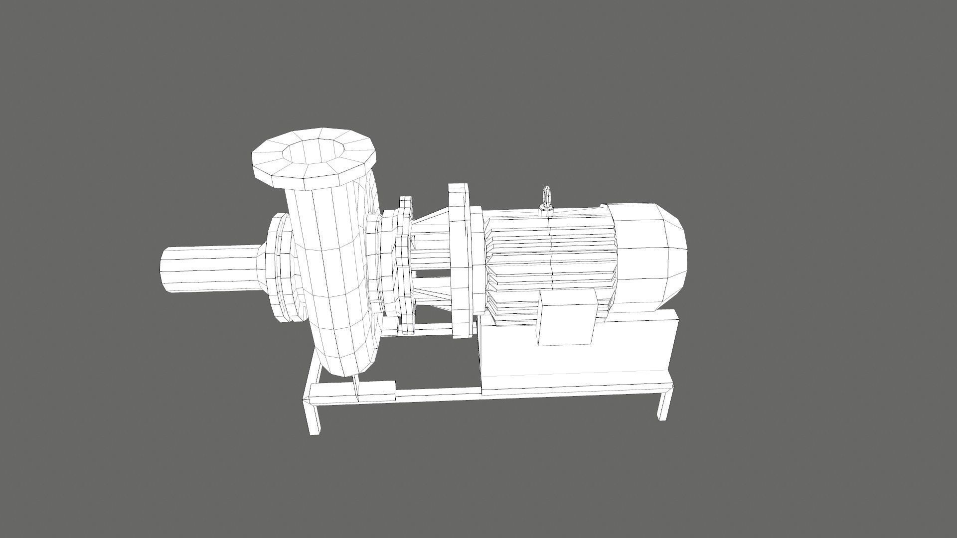 Motor Pump Low-poly 3D model_10