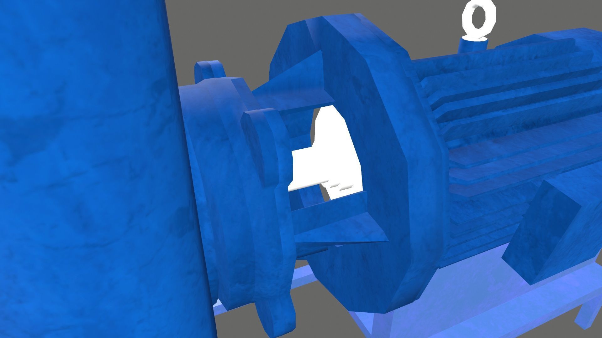 Motor Pump Low-poly 3D model_7