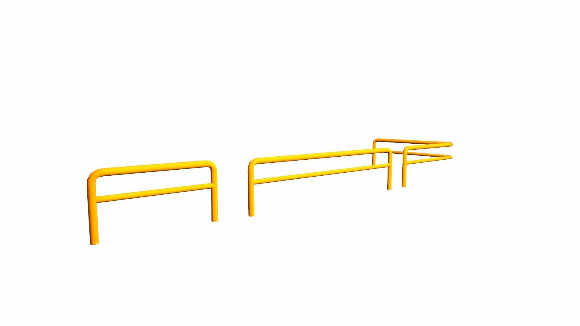 Railings Low-poly 3D model_4