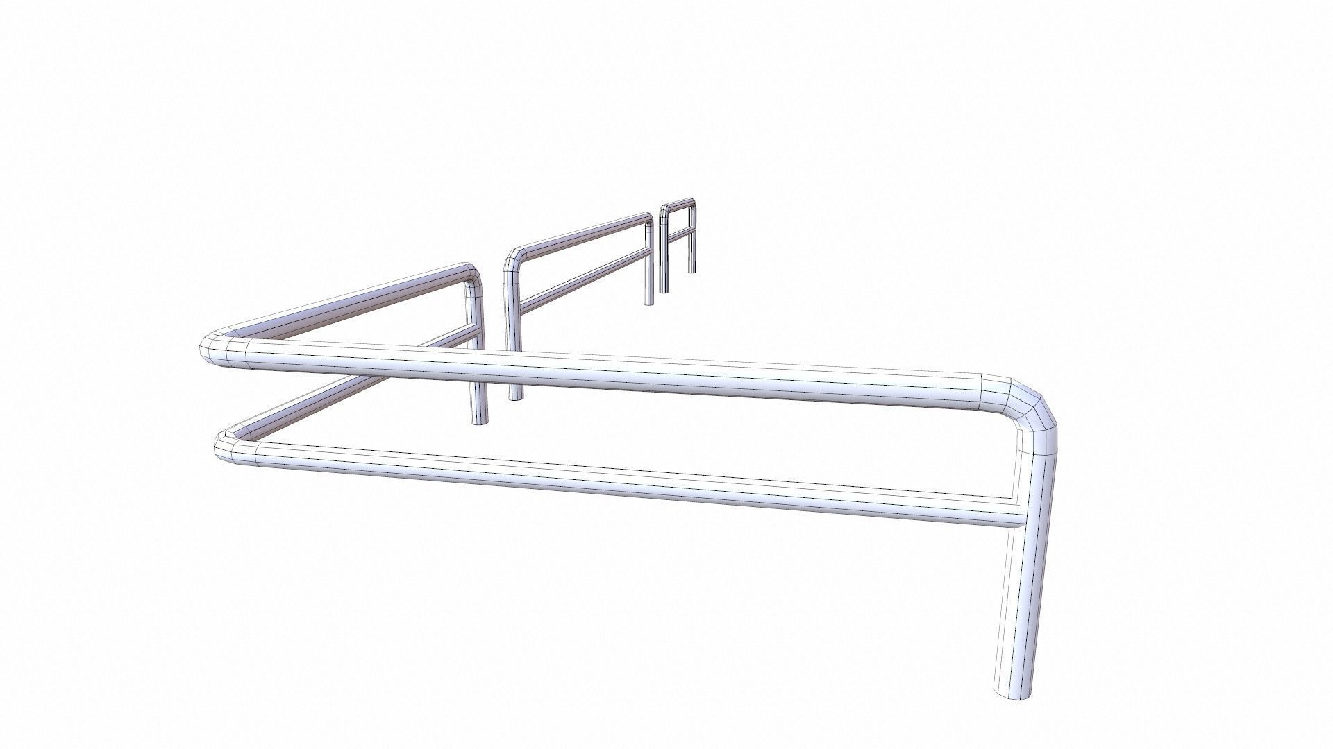 Railings Low-poly 3D model_8