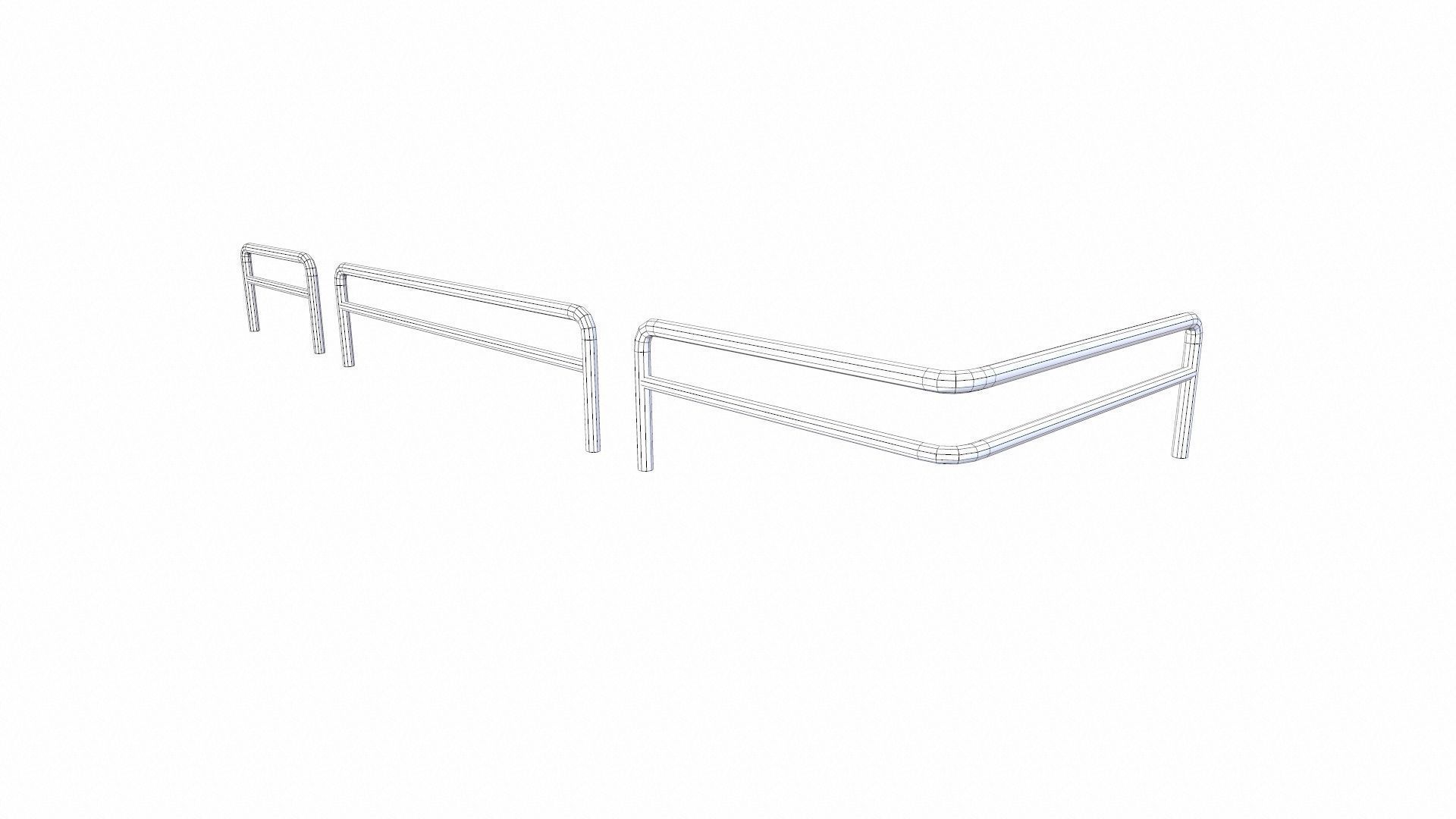 Railings Low-poly 3D model_9