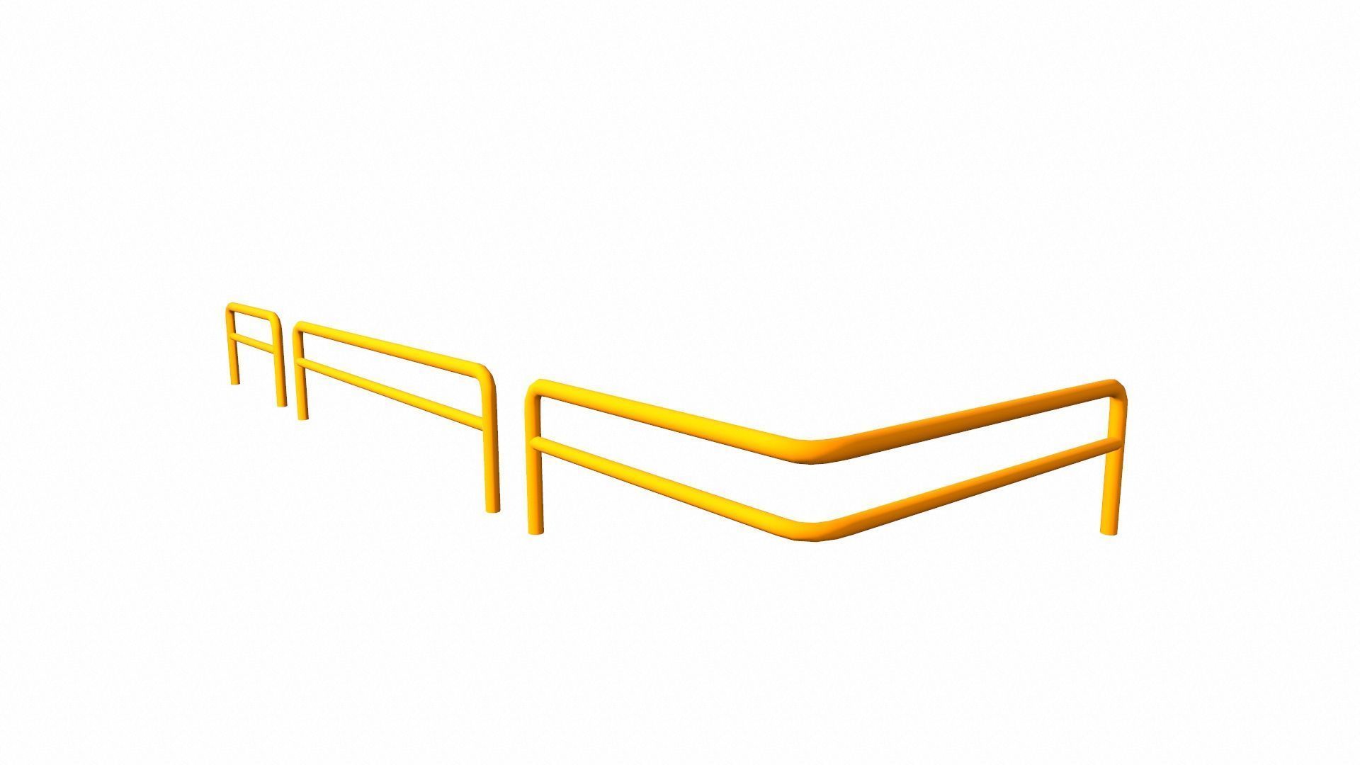 Railings Low-poly 3D model_3
