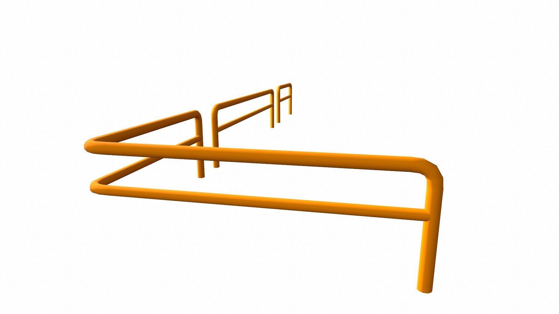 Railings Low-poly 3D model_7