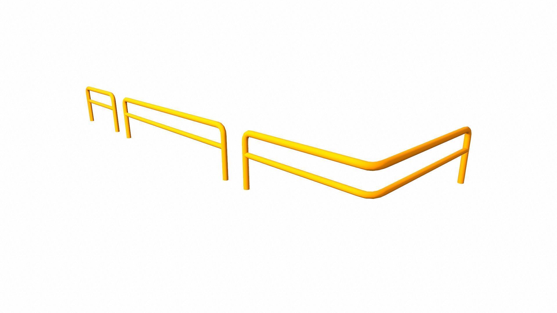 Railings Low-poly 3D model_6