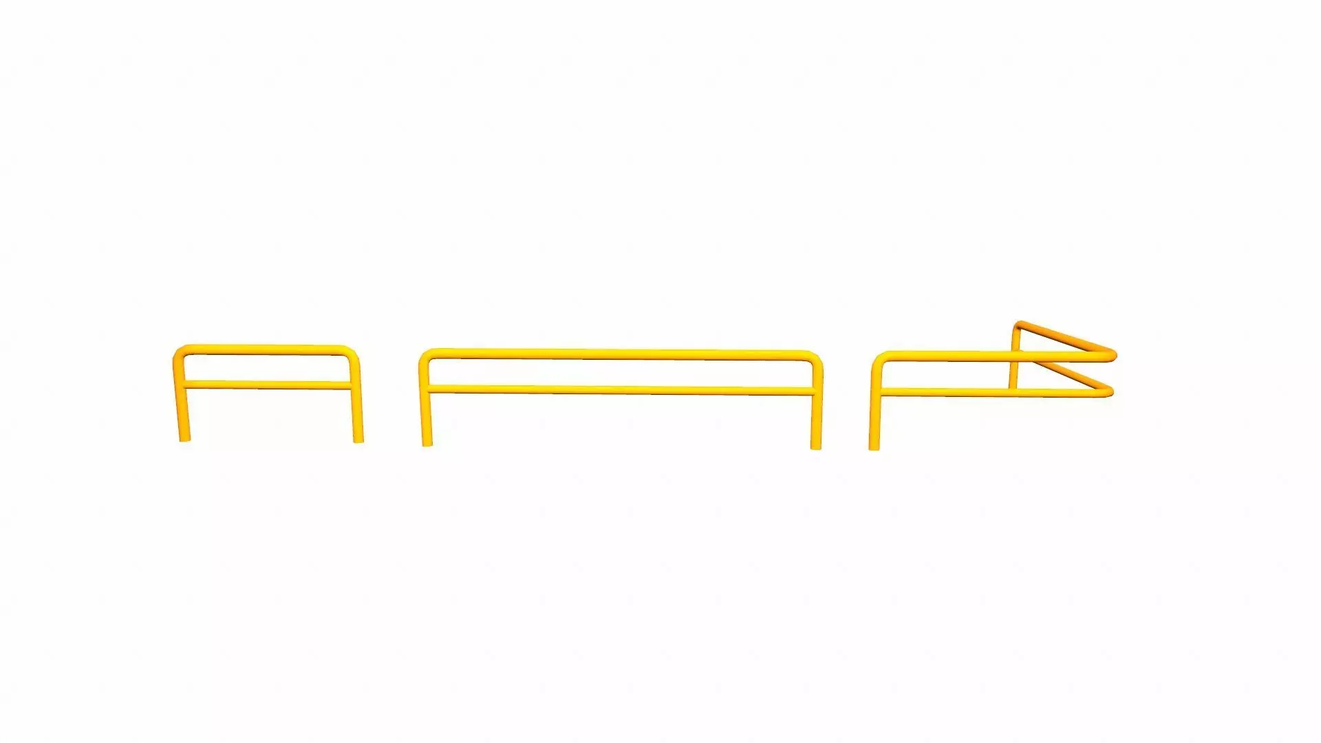 Railings Low-poly 3D model_0