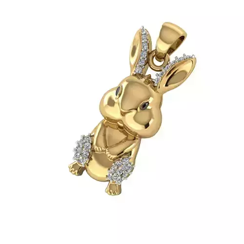 Rabbit Pendant 3D print model