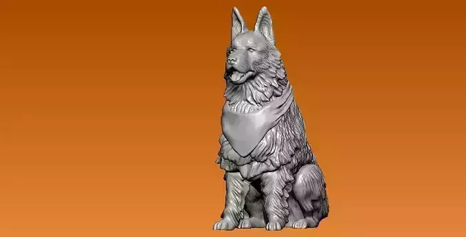 Dogs wear towels statue - 3D print