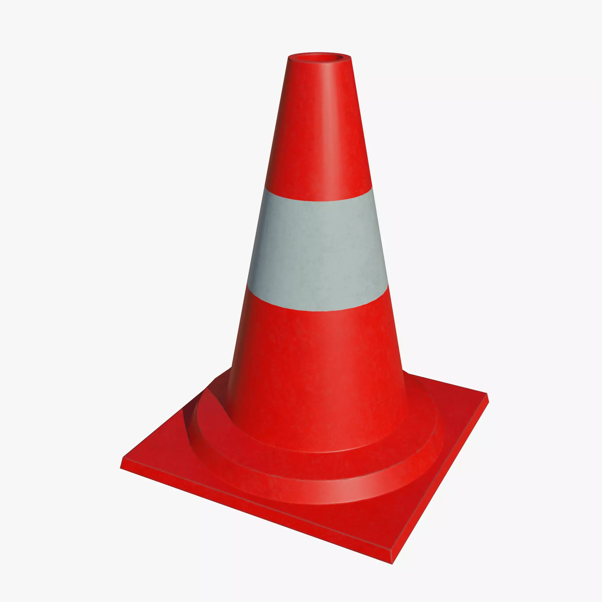 Road cone small Low-poly 3D model_0