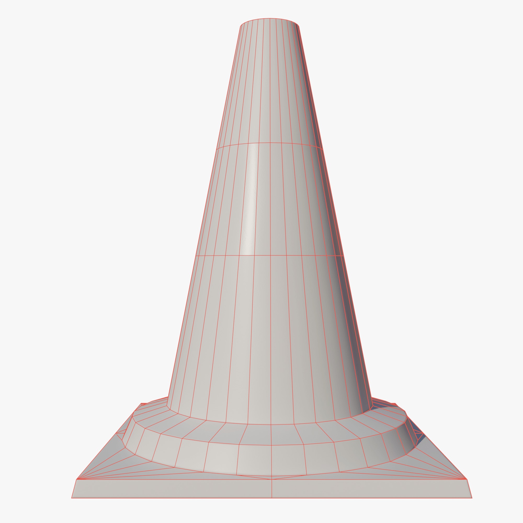 Road cone small Low-poly 3D model_6