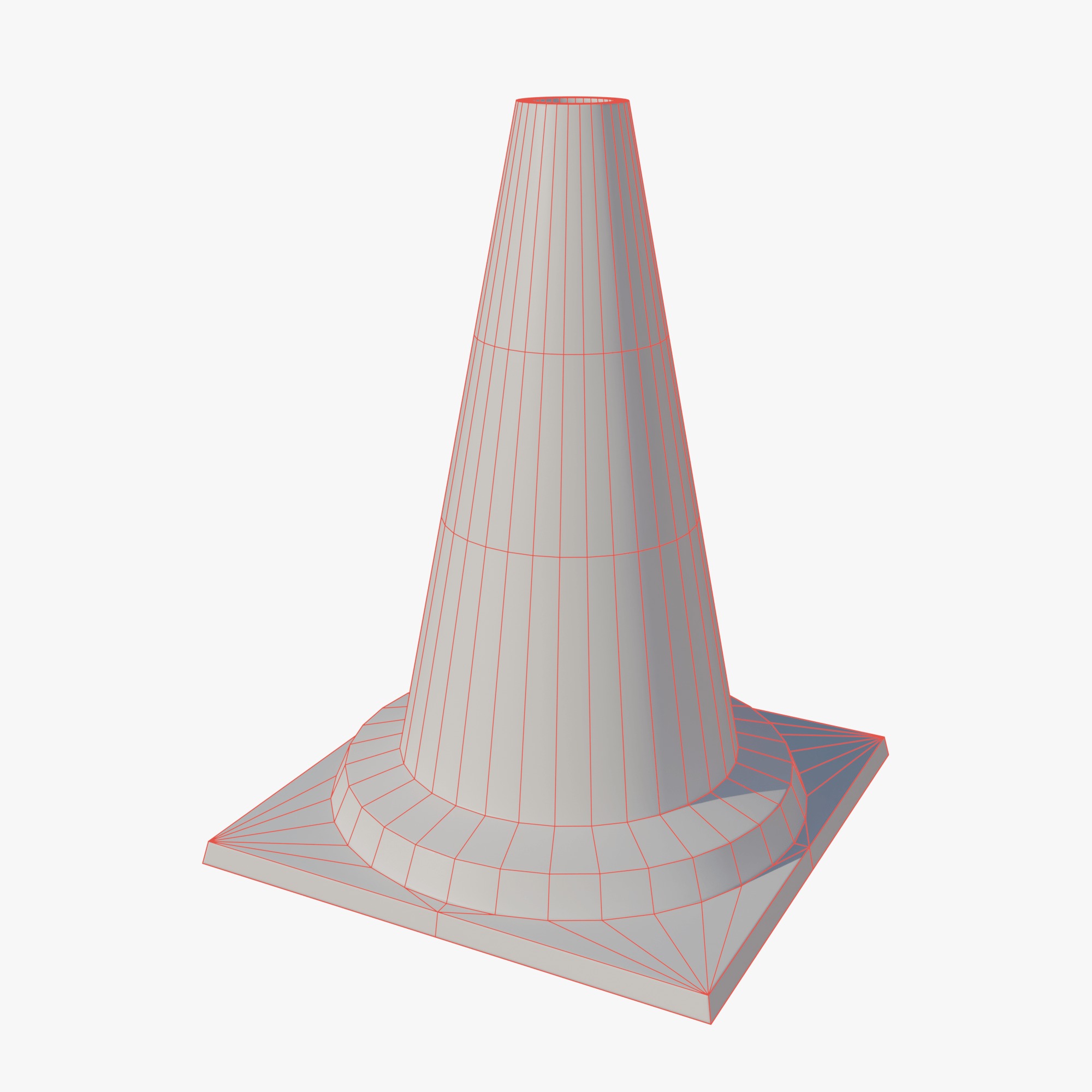 Road cone small Low-poly 3D model_5