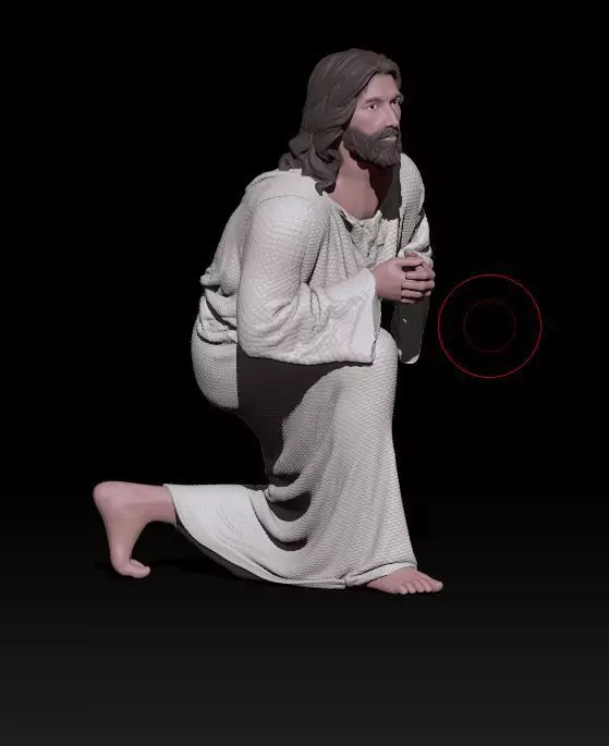 Jesus pose 4 3D print model_0