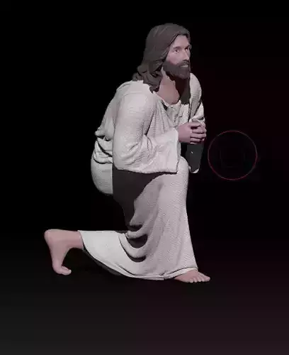 Jesus pose 4 3D print model