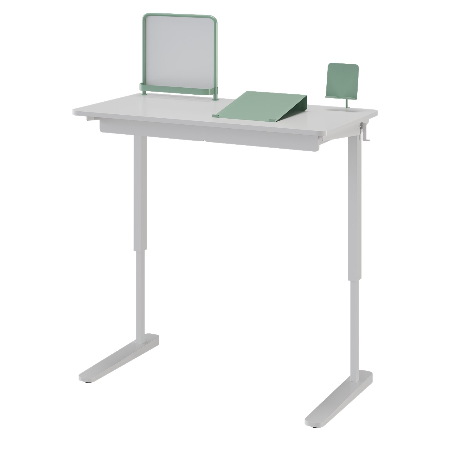 Ikea Relatera study desk with drawers 3D model_1