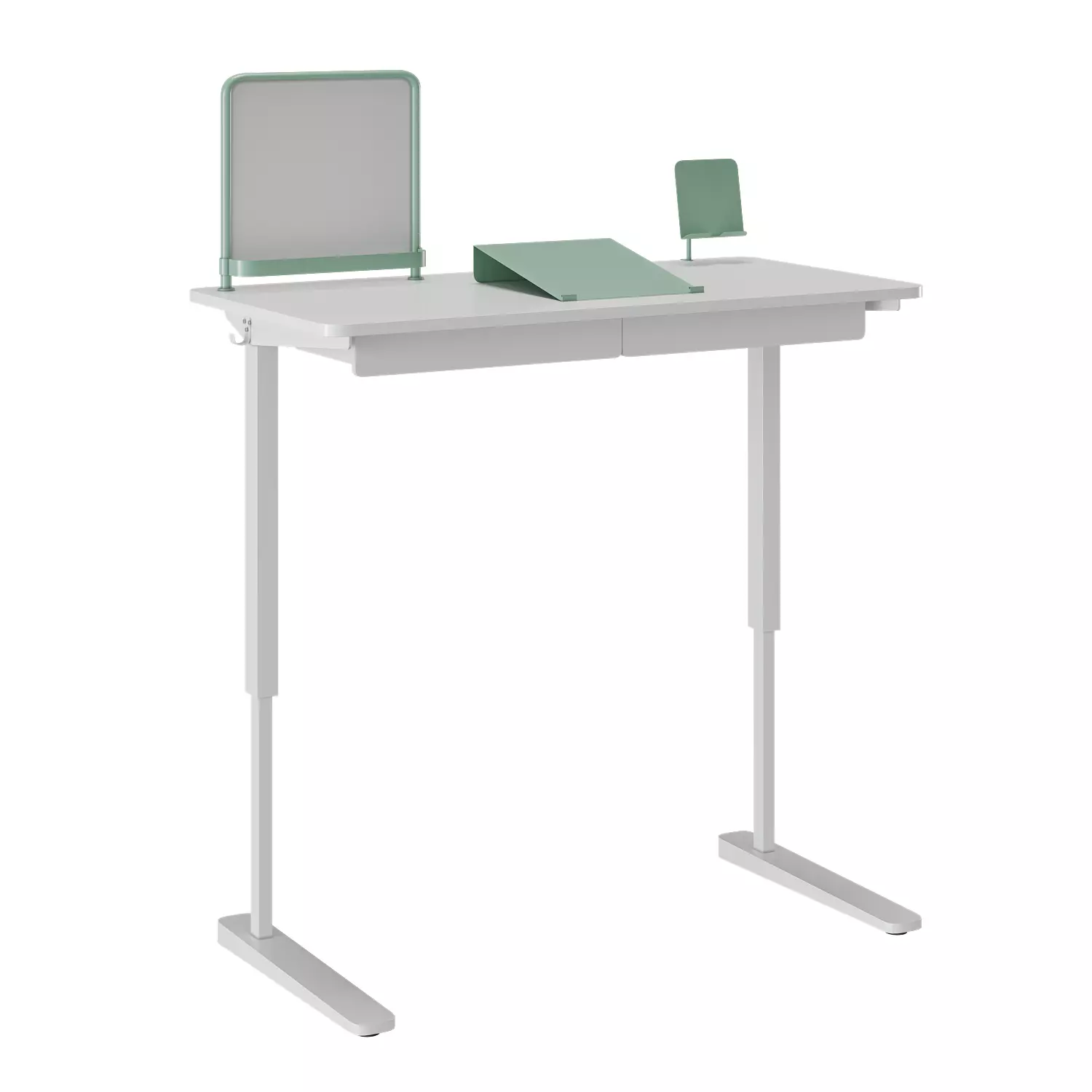 Ikea Relatera study desk with drawers 3D model_0