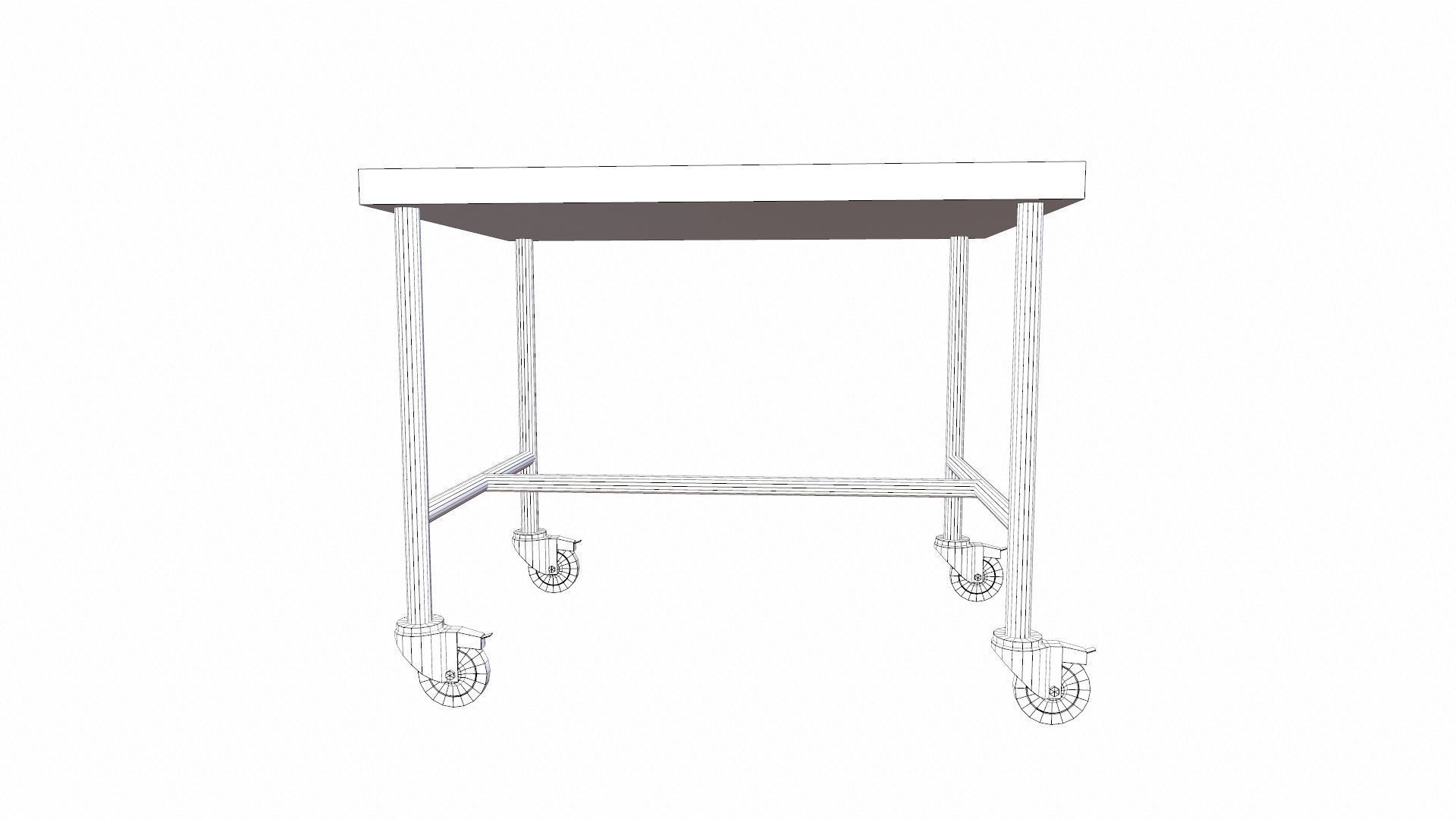 Transport Trolley Low-poly 3D model_11