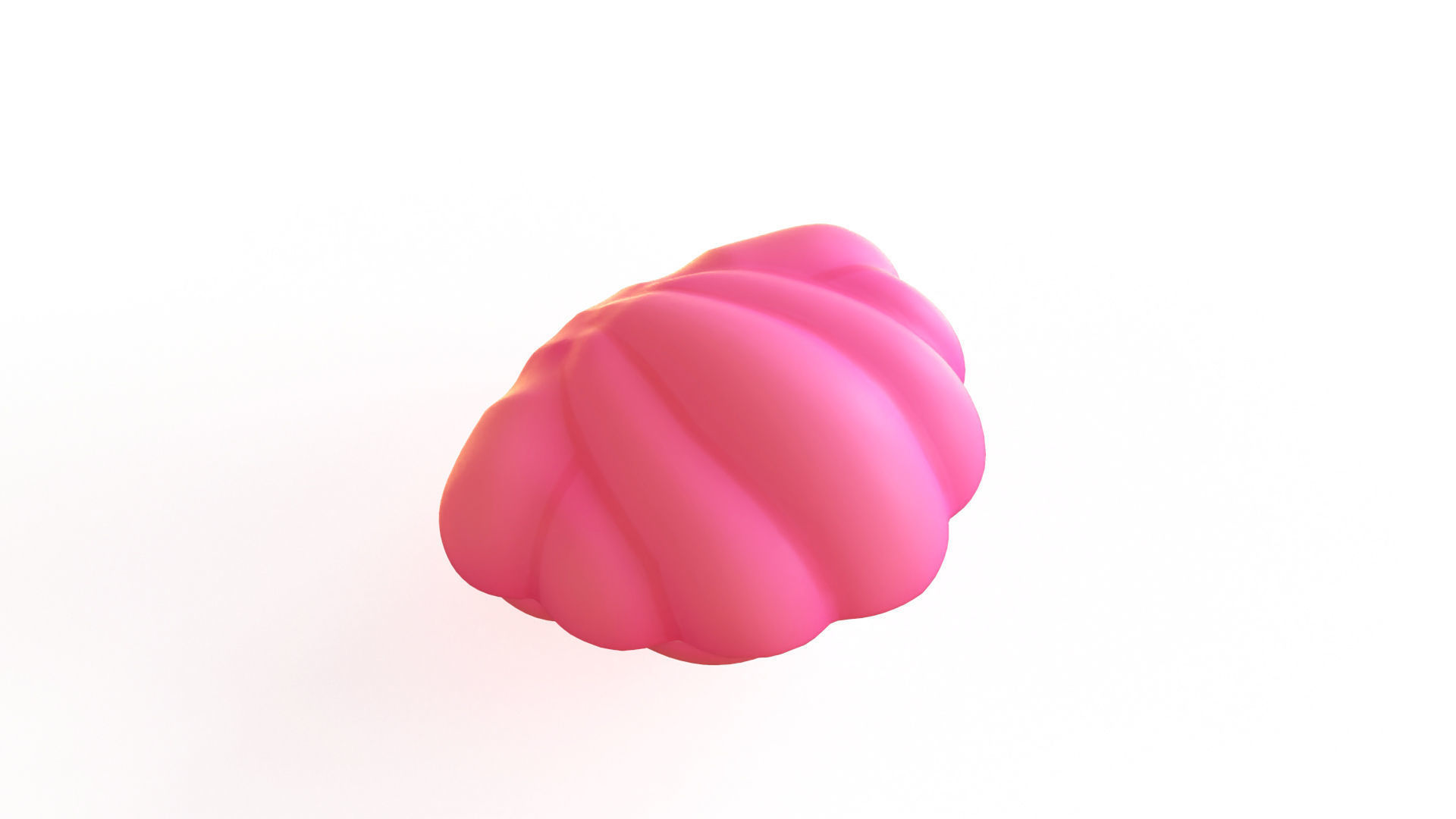 Open Clam Sea Shell 03 Low-poly 3D model_3