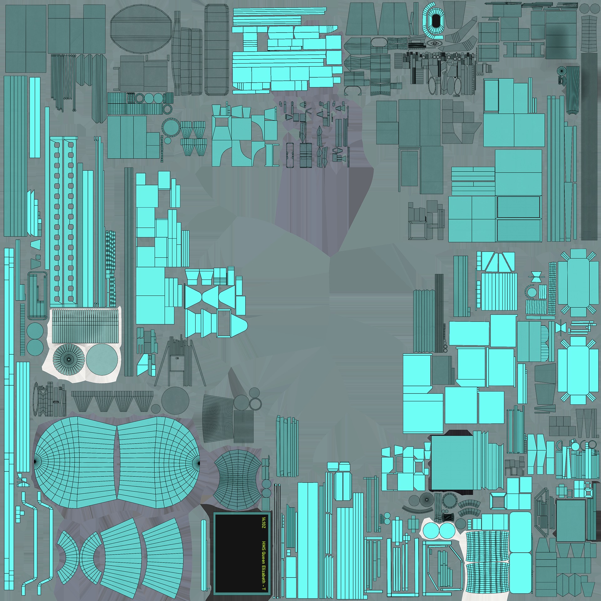 HMS Queen Elizabeth Aircraft carrier game ready model Low-poly 3D model_21