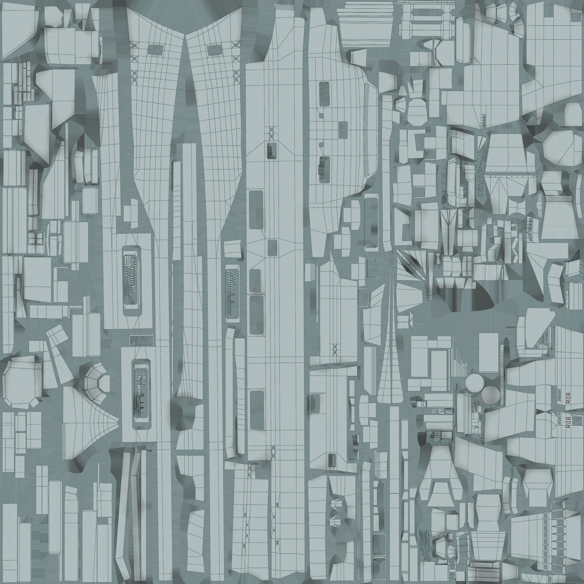 HMS Queen Elizabeth Aircraft carrier game ready model Low-poly 3D model_20