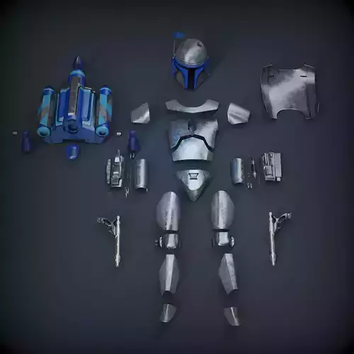 JANGO FETT ARMOR and Blaster  helmet jetpack
