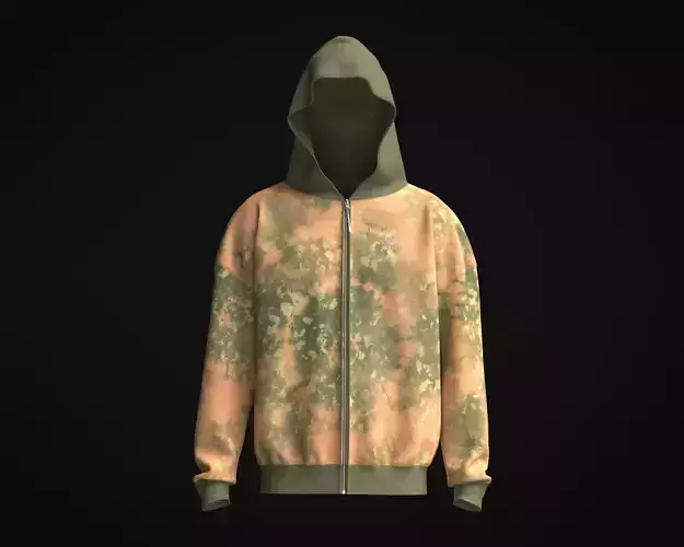 Mens tie dye oversized hoodie