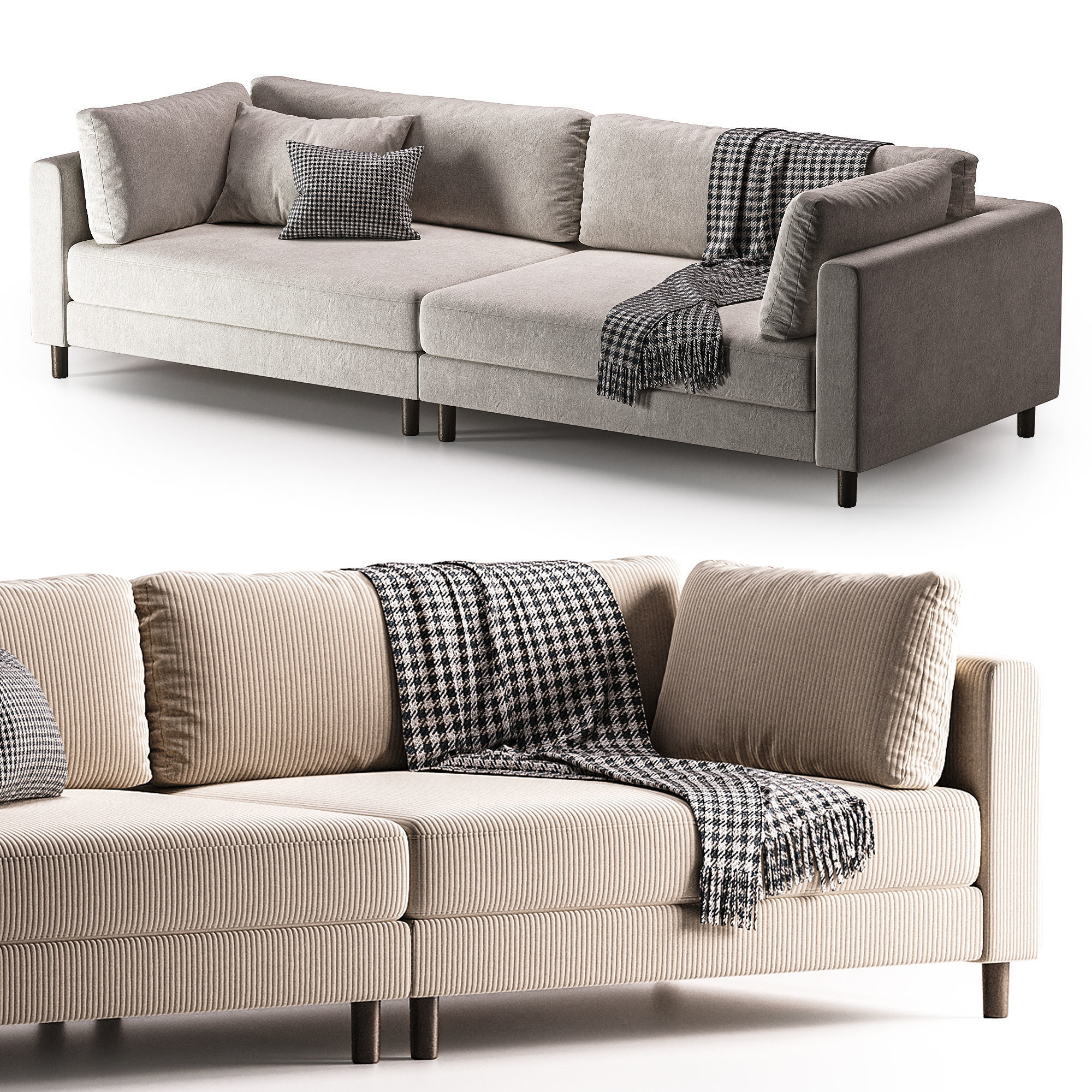 Assel Corduroy Sofa By wayfair 3D model_4