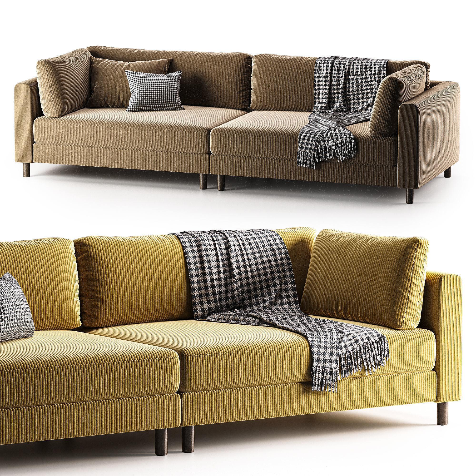 Assel Corduroy Sofa By wayfair 3D model_2